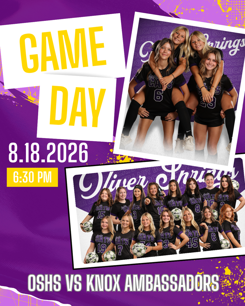 purple background with gold paint splatter and picture of soccer team