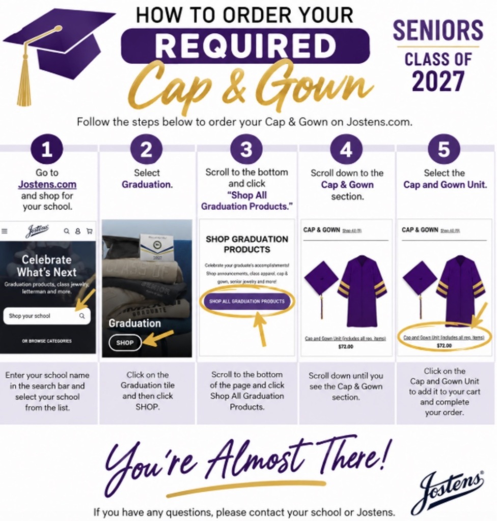 cap and gown info sheet
