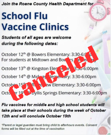 Flu shots canceled