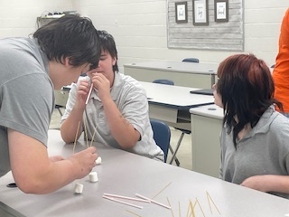 Students working on STEM project