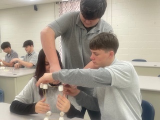 Students working on STEM project