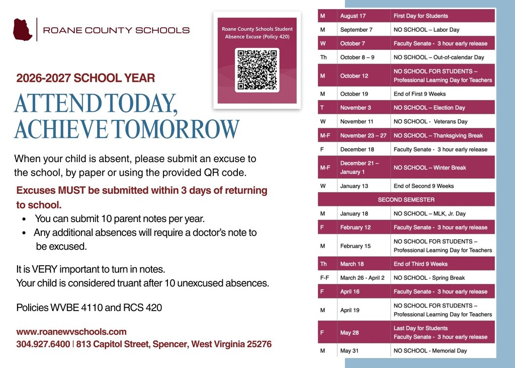 RCS School Calendar