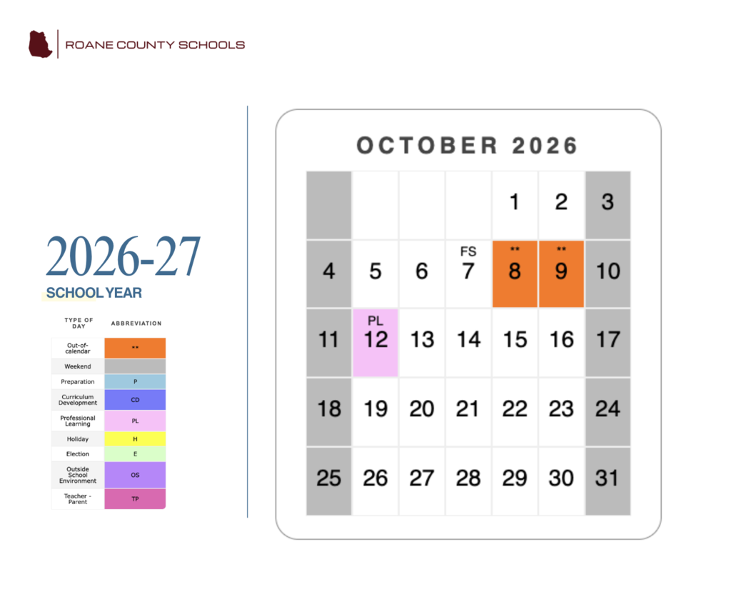 OCTOBER CALENDAR