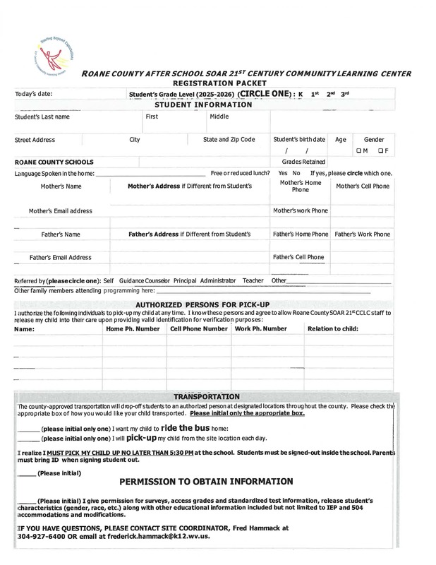 Soar Registration Form Pages