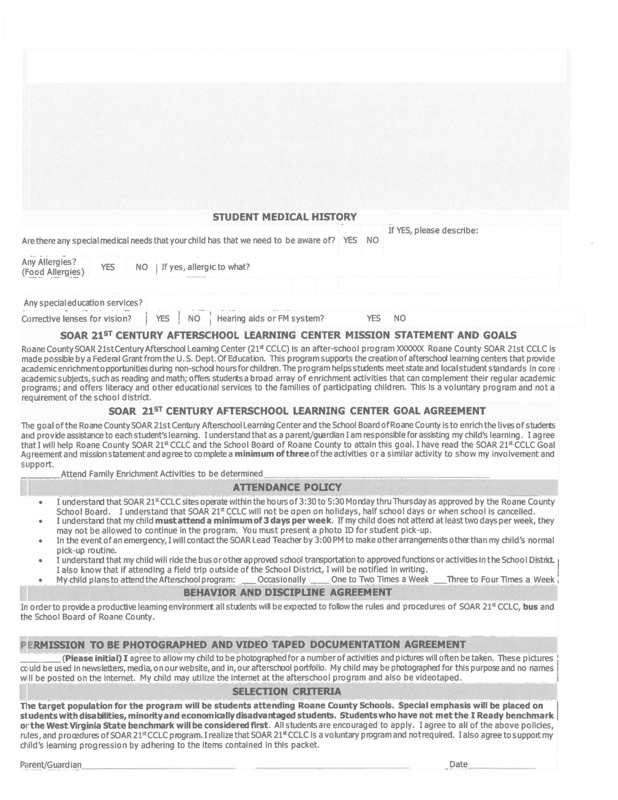 SOAR Registration Forms are coming your way