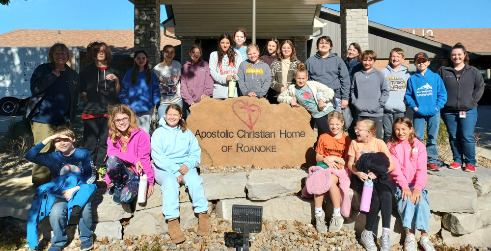 Roanoke-Benson Junior High students performed acts of community service on Monday, November 3, 2025, including working at the nursing home