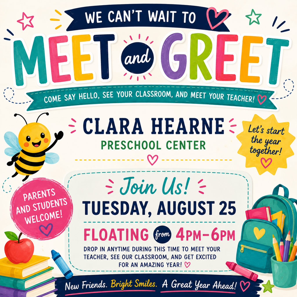 Meet the Teacher, August 25, floating from 4p-6p