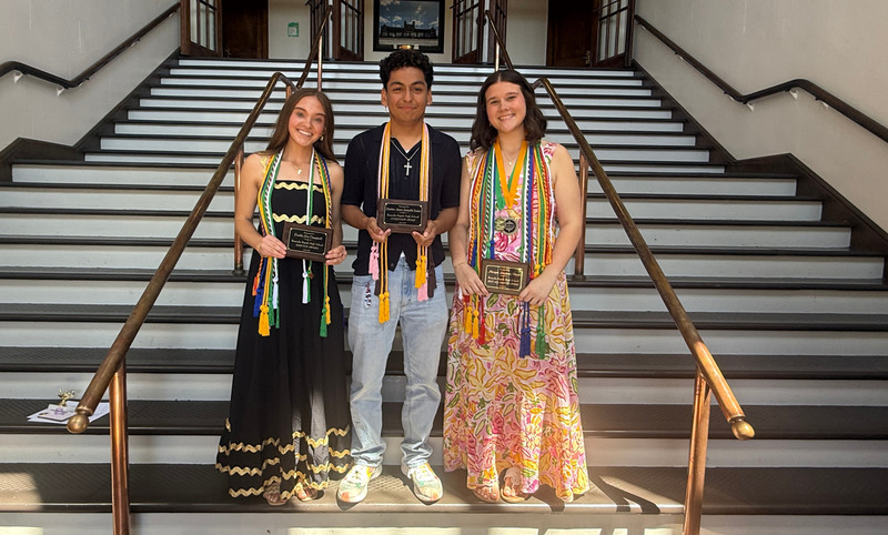 Emilee Campbell, Edenilson Saravia, and Morgan Beam