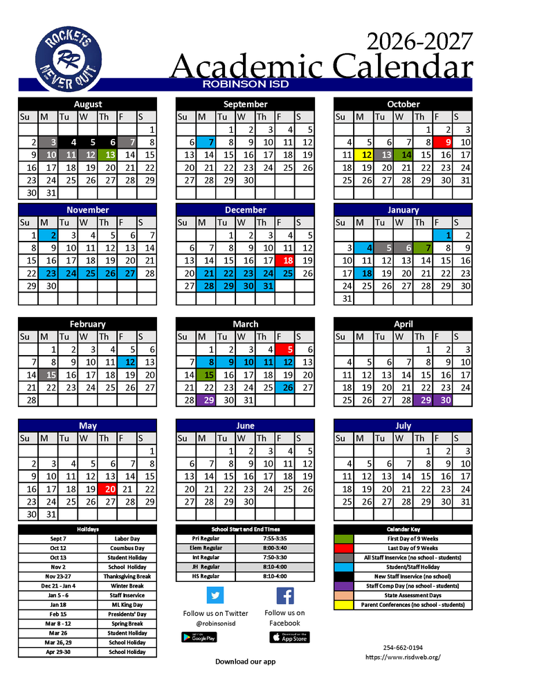 26-27 Academic Calendar