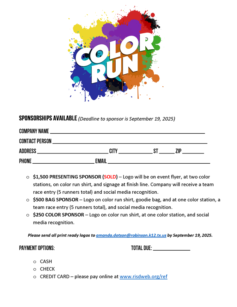 Sponsor Form