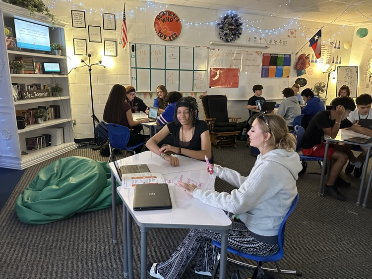 Our English III students are enjoying small group stations