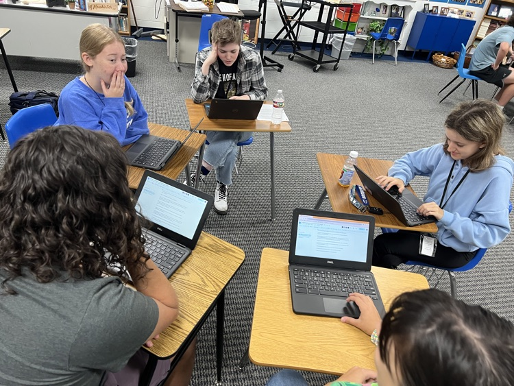AP Lit students are busy working on their scripts for their Wuthering Heights modern day adaptation of the novel.