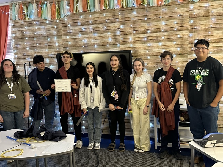 A big thanks to the Robinson Education Foundation for awarding us a grant to purchase props to enhance our learning.