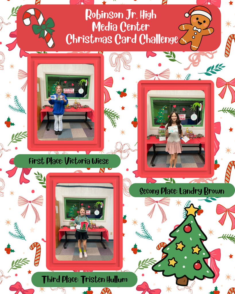 Junior High Christmas Card Winners
