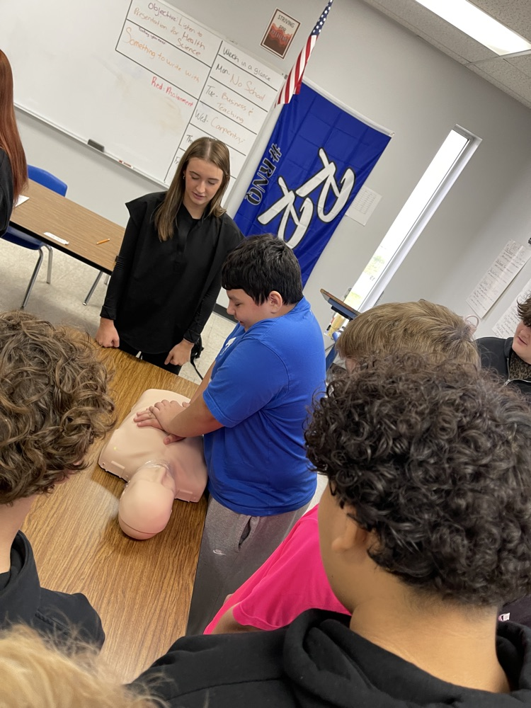 CTE students sharing hands-on learning 