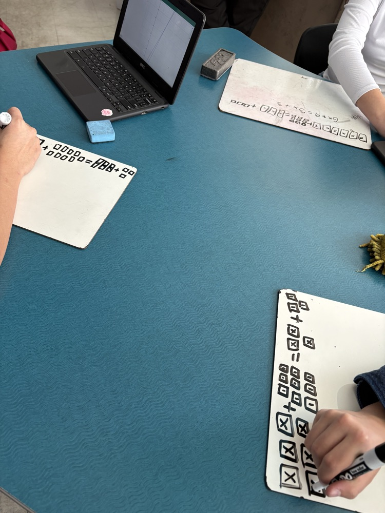 whiteboards on desks