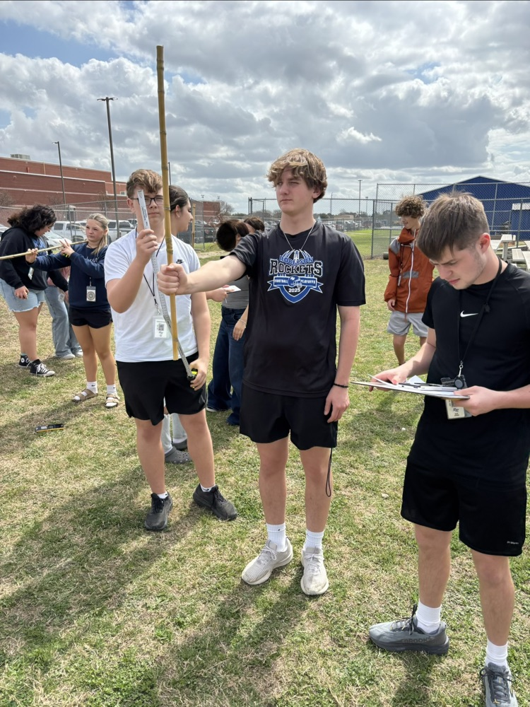 Coach Snow's geometry class used similar triangles to indirectly measure the baseball bleachers.
