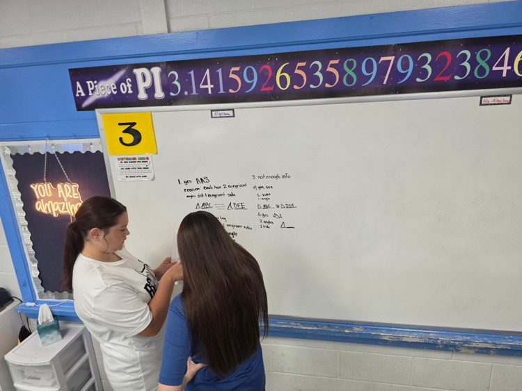 students at board