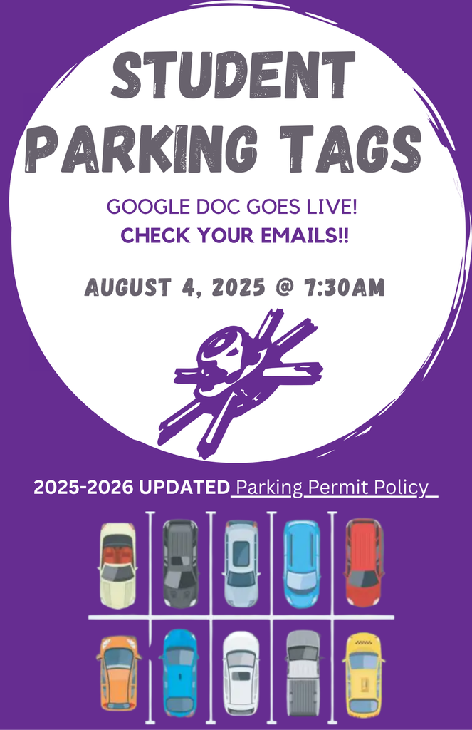 Student parking tags