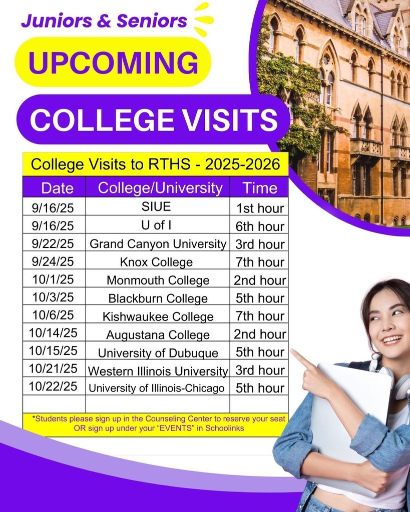 upcoming college visits