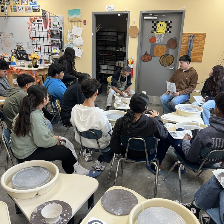 Mr Zepeda visiting Ceramics 1
