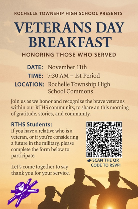 We look forward to honoring our veterans!
