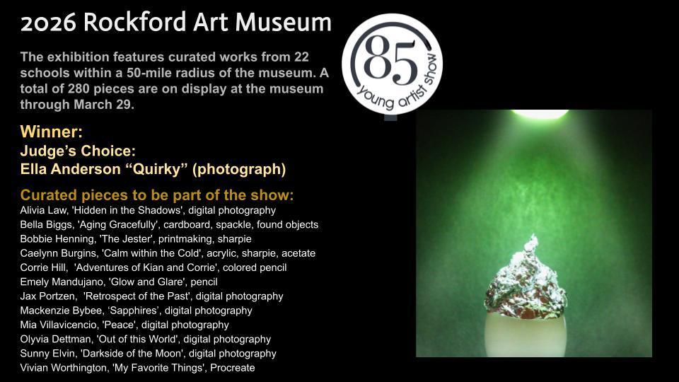 Art department award list