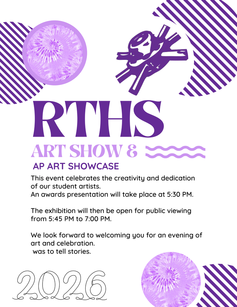 🎨✨ You're invited! Join us on May 14th for our annual Spring Art Show and AP Art Showcase! Celebrate the amazing talents of our artists — awards will be presented at 5:30 PM, followed by a public viewing of the artworks from 5:45 to 7:00 PM. We can't wait to see you there!