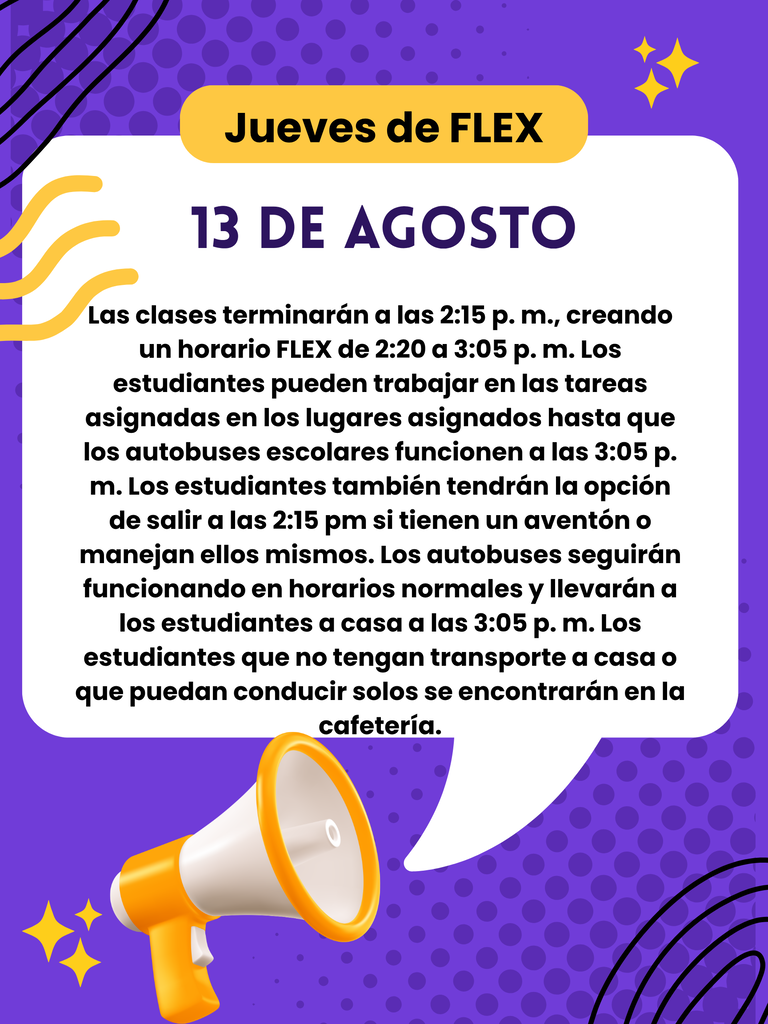 13 de agosto FLEX
