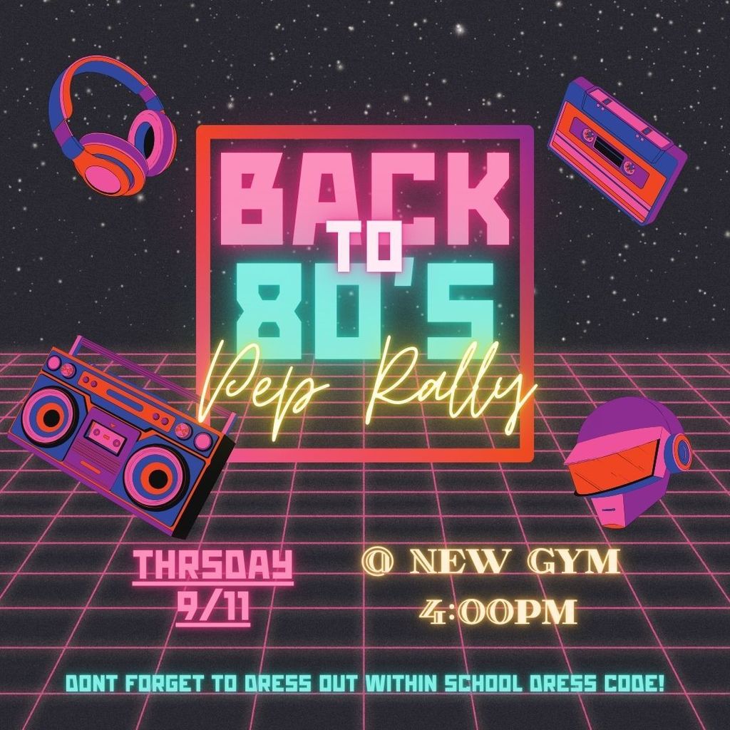 Back to 80's pep rally