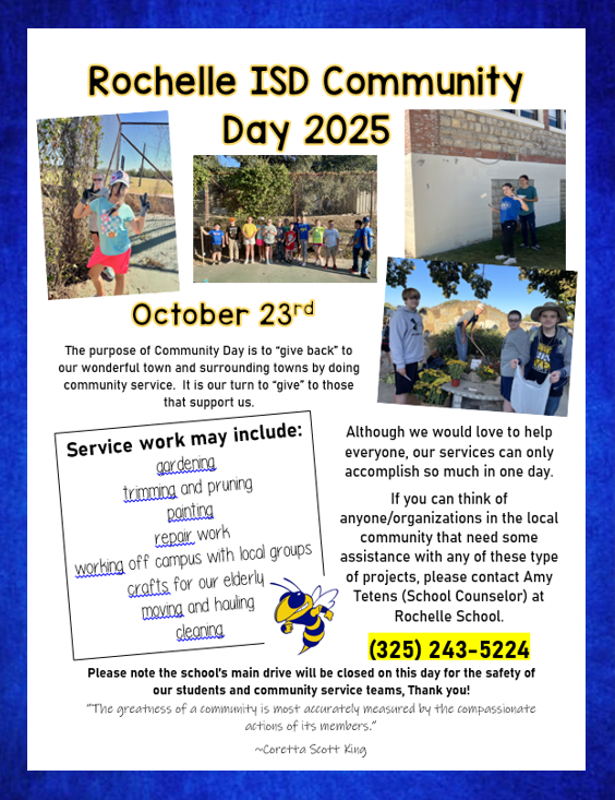 Rochelle ISD Community Day 2025, October 23rd