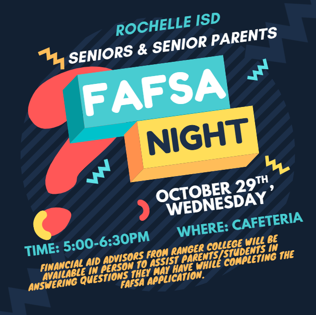 FAFSA Night, October 29th, Thursday