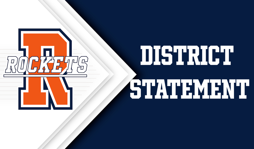 Image with rochester logo and the words "District Statement"