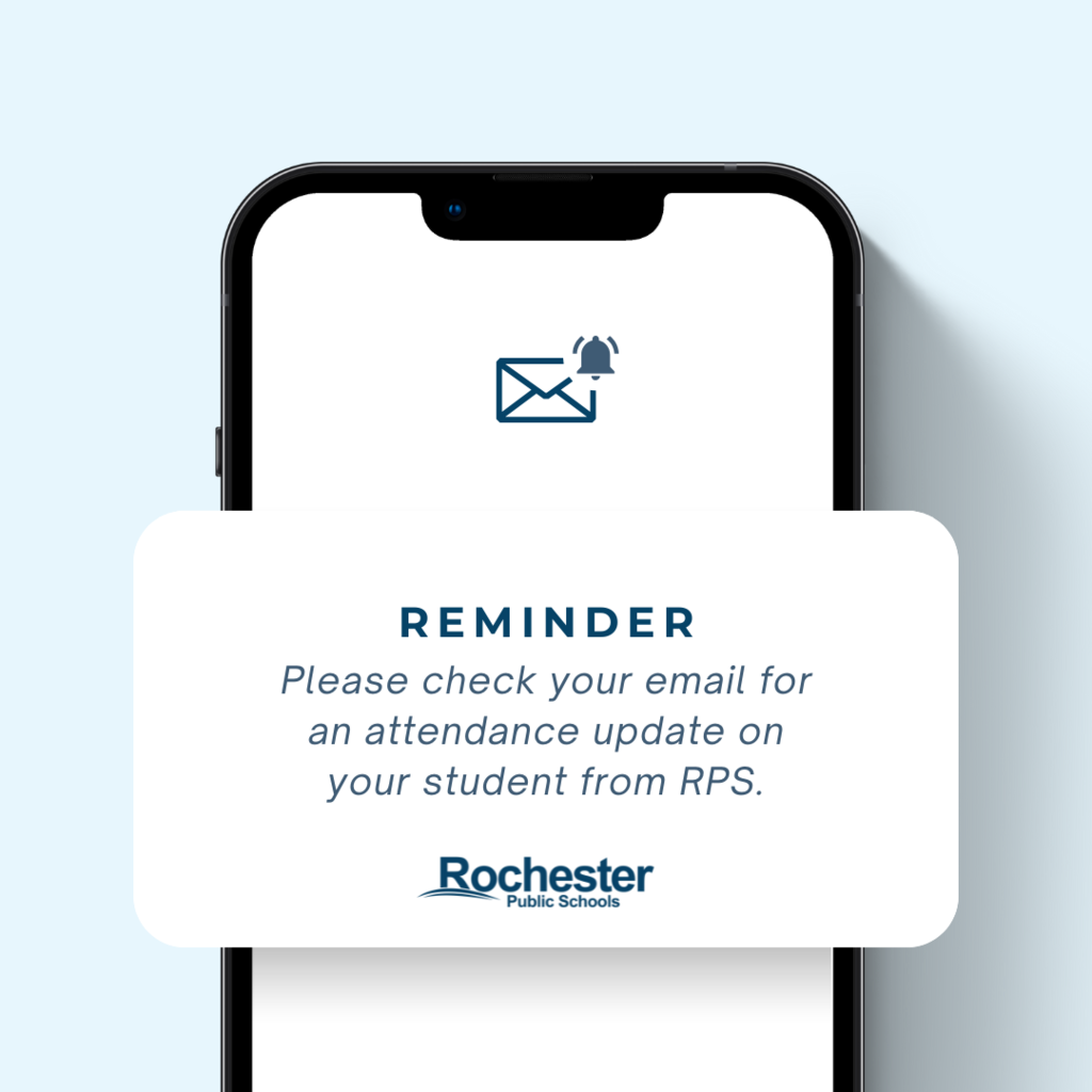 Reminder - Please check your email for an attendance update on your student from RPS