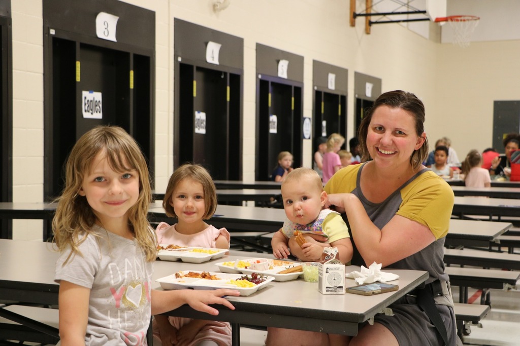 Family enjoying a summer meal