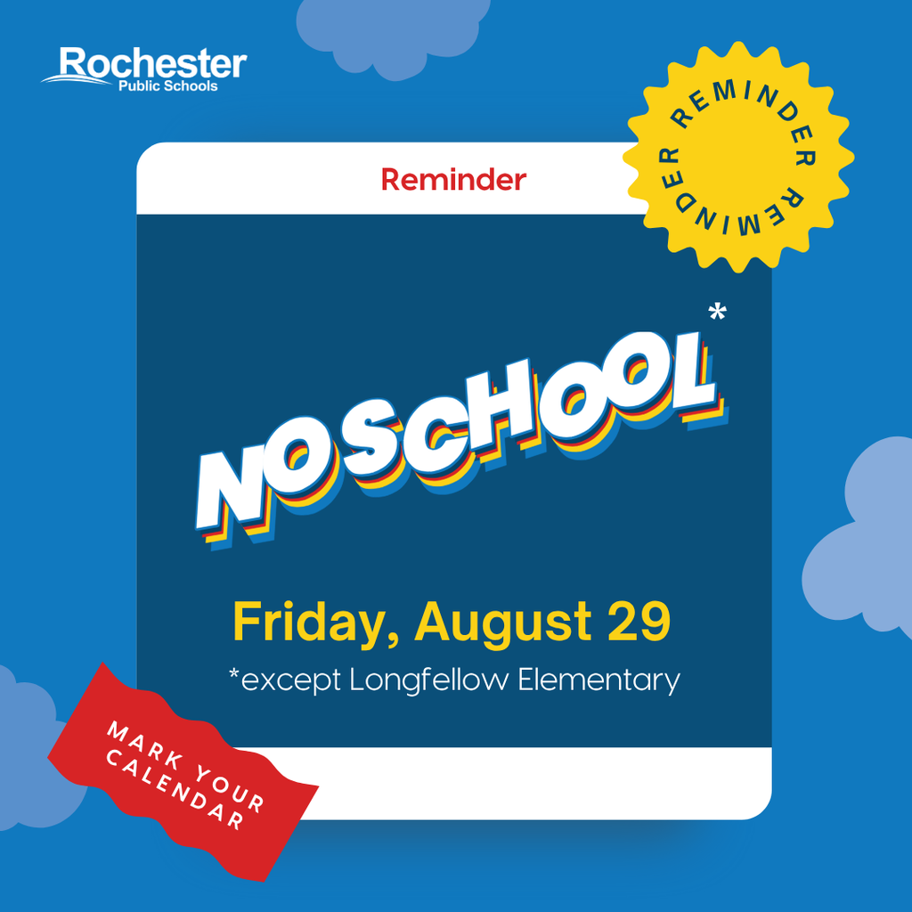 No school reminder for August 29