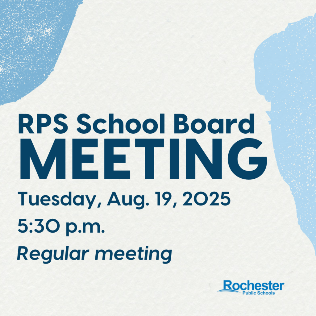 RPS School Board Meeting, Tuesday, Aug. 19, 2025, 5:30 p.m. Regular meeting