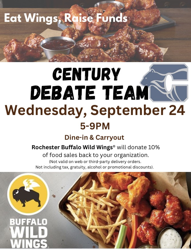 Debate fundraiser 9/24
