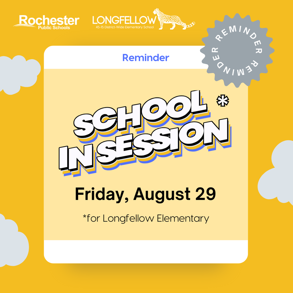 Longfellow School In Session graphic