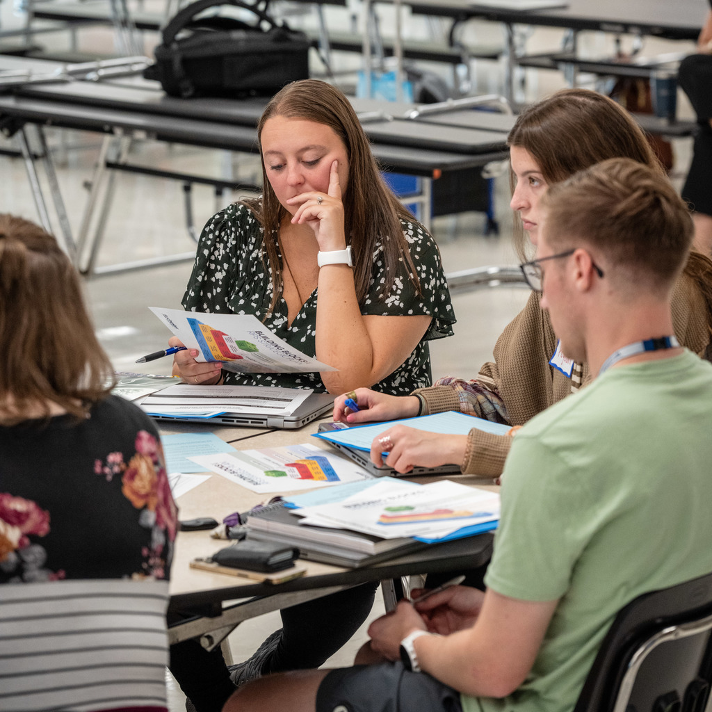 New Rochester Public Schools teacher learns about the strategies of the district.