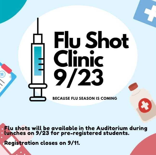 Flu shot clinic for MHS students 9/23