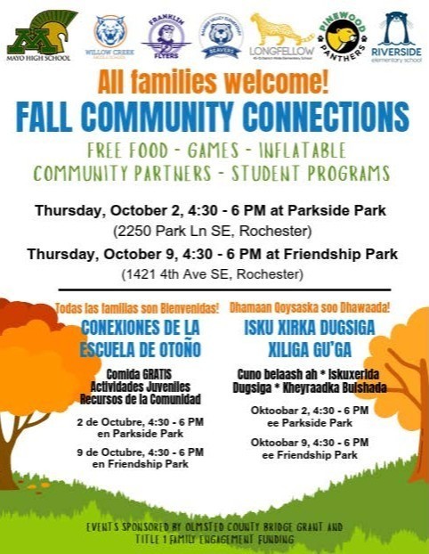 Fall Community Connections flyer