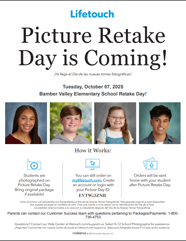 Picture Day is Coming!  Tuesday, October 07, 2025