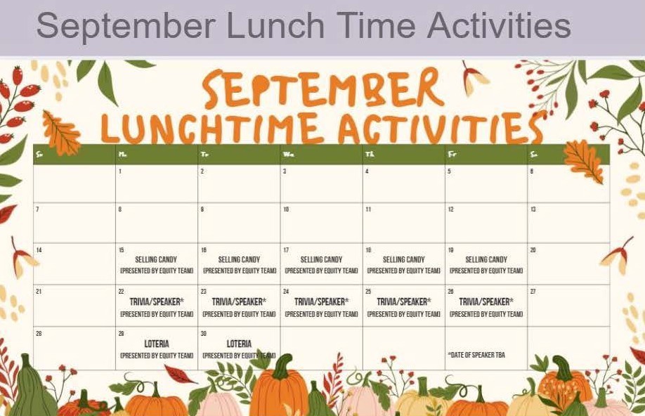 September Lunch Time Activities