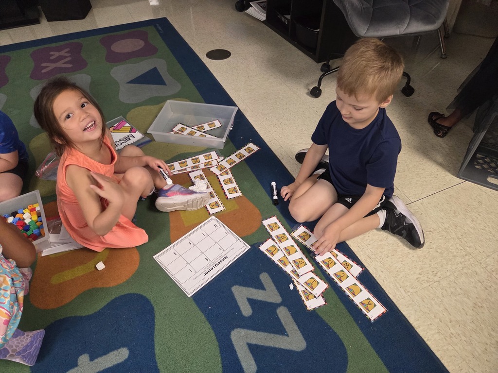 Mrs. Nelson's Ks practicing centers