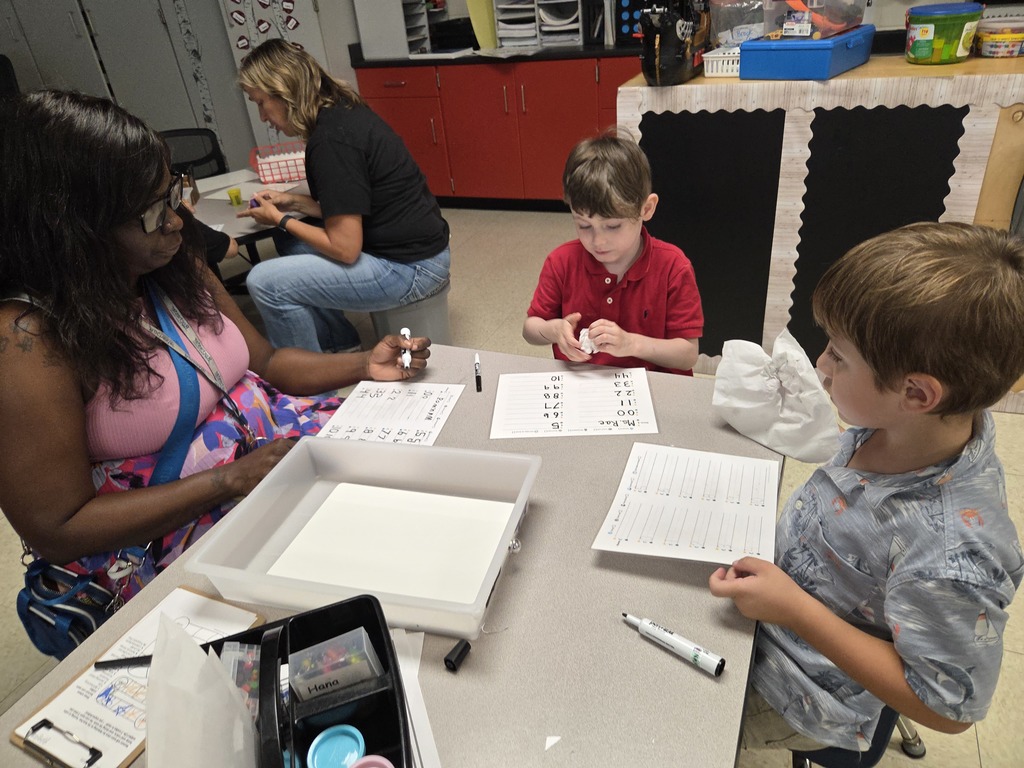 Mrs. Nelson's Ks practicing centers