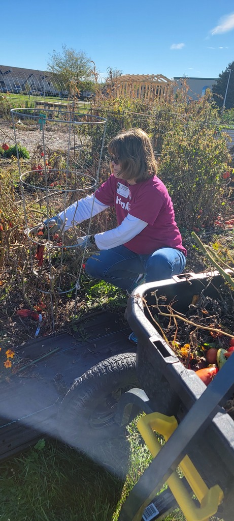 Think Bank volunteers at ALC community garden