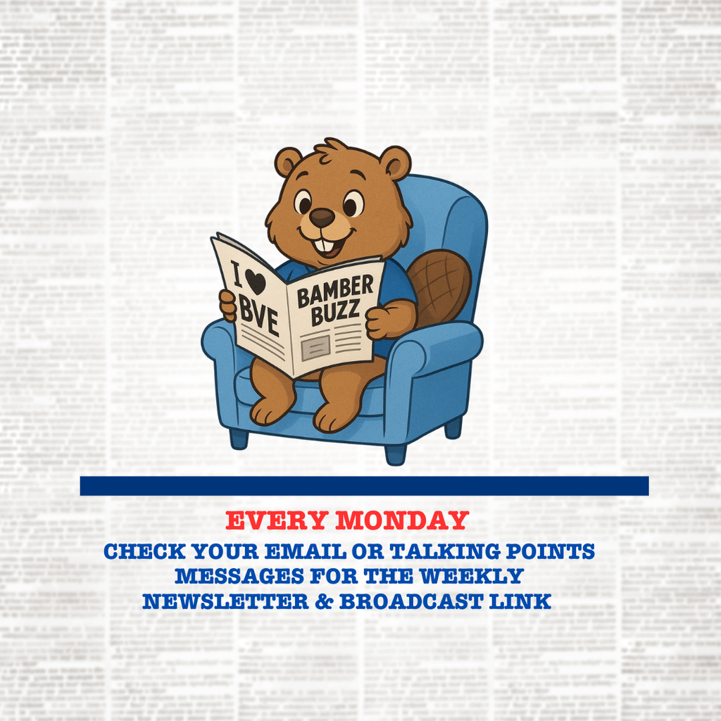 Check your email or TalkingPoints for this week's newsletter and broadcast!
