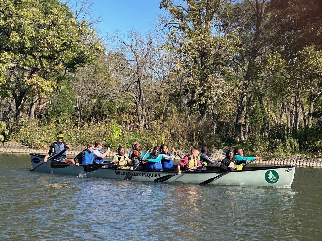 Canoe on the water with kids