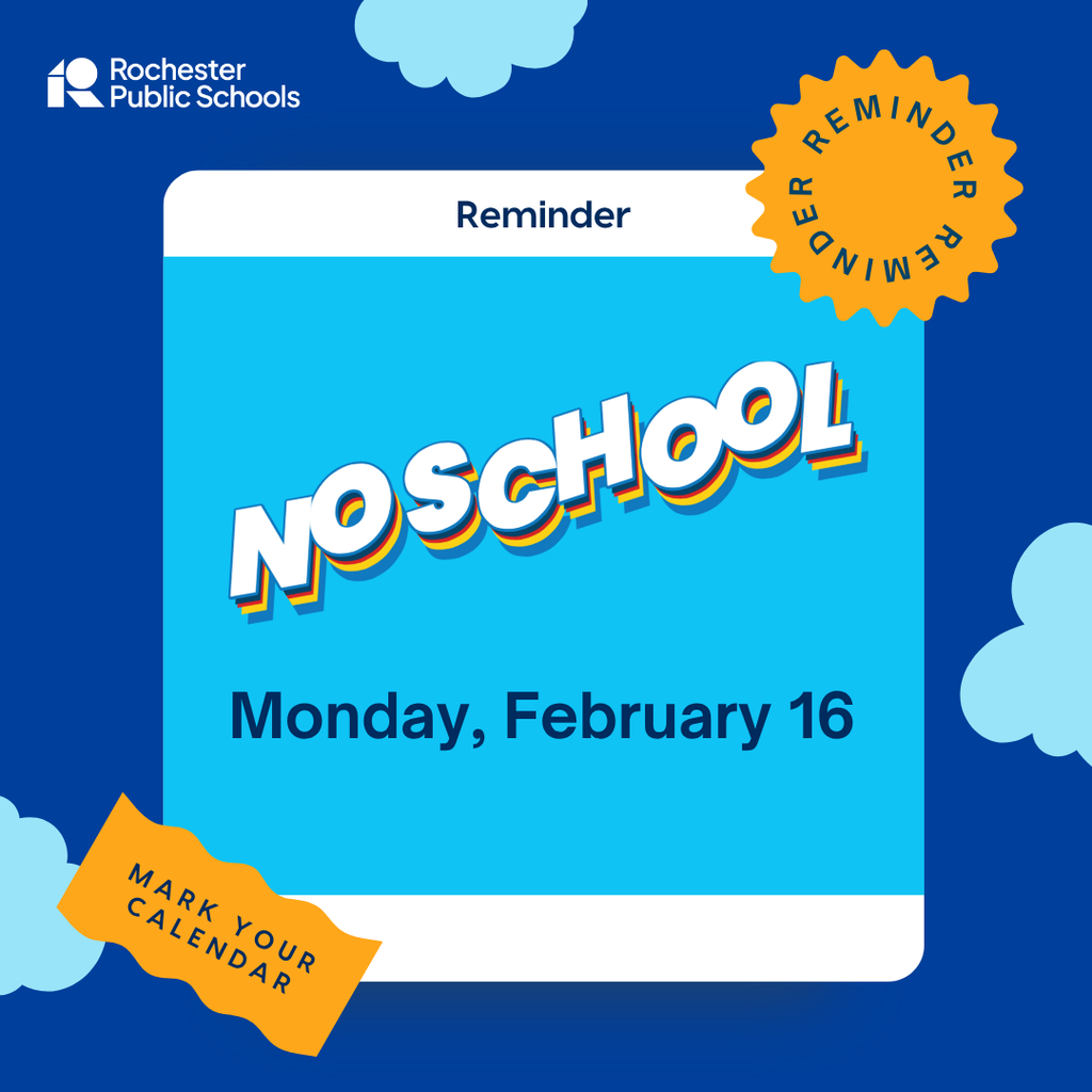 No School for Monday, February 16